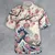 Pink Flower Dice Button Down Shirt - 2