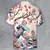 Pink Flower Dice Button Down Shirt - 3