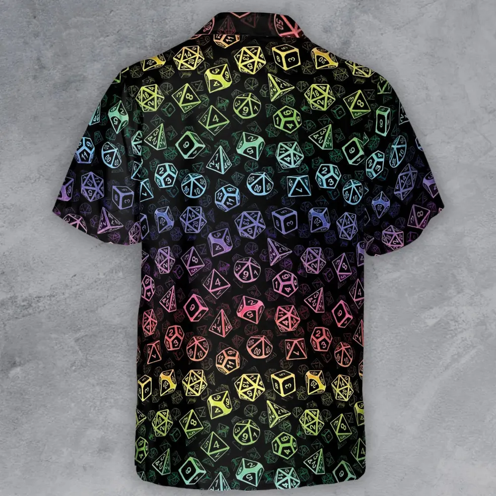 Classic Rainbow Dice Button Down Shirt - 3