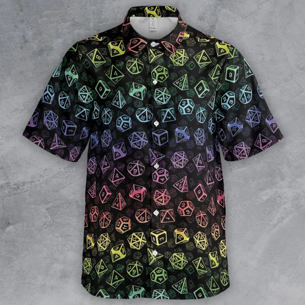 Classic Rainbow Dice Button Down Shirt - 2