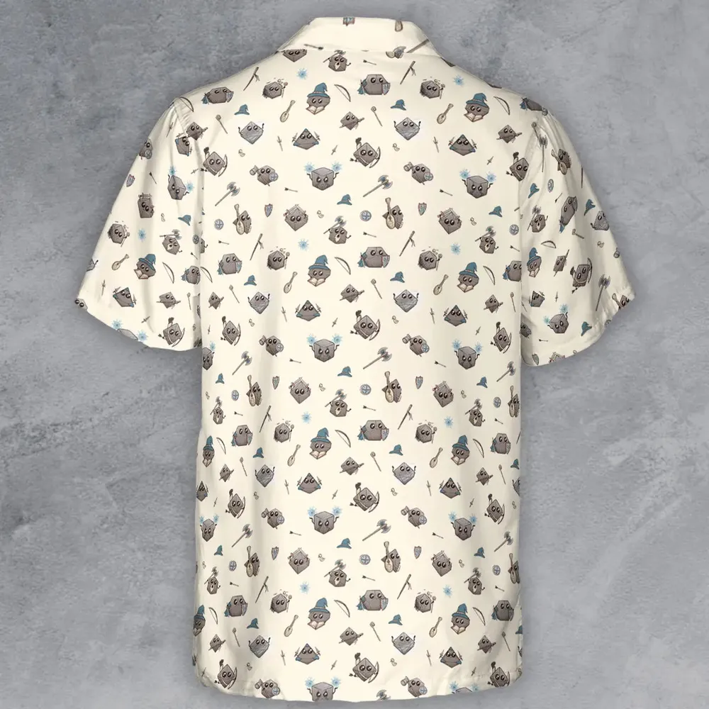 Classic Kawaii Dice Button Down Shirt - 3