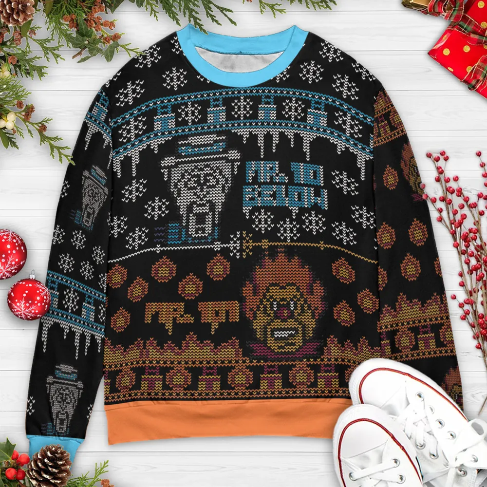Snow And Heat A year without Santa Claus Ugly Christmas Sweatshirt - 3