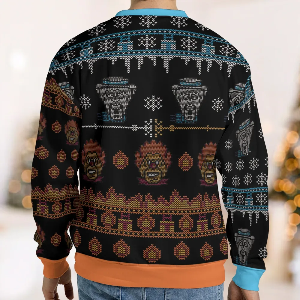 Snow And Heat A year without Santa Claus Ugly Christmas Sweatshirt - 2