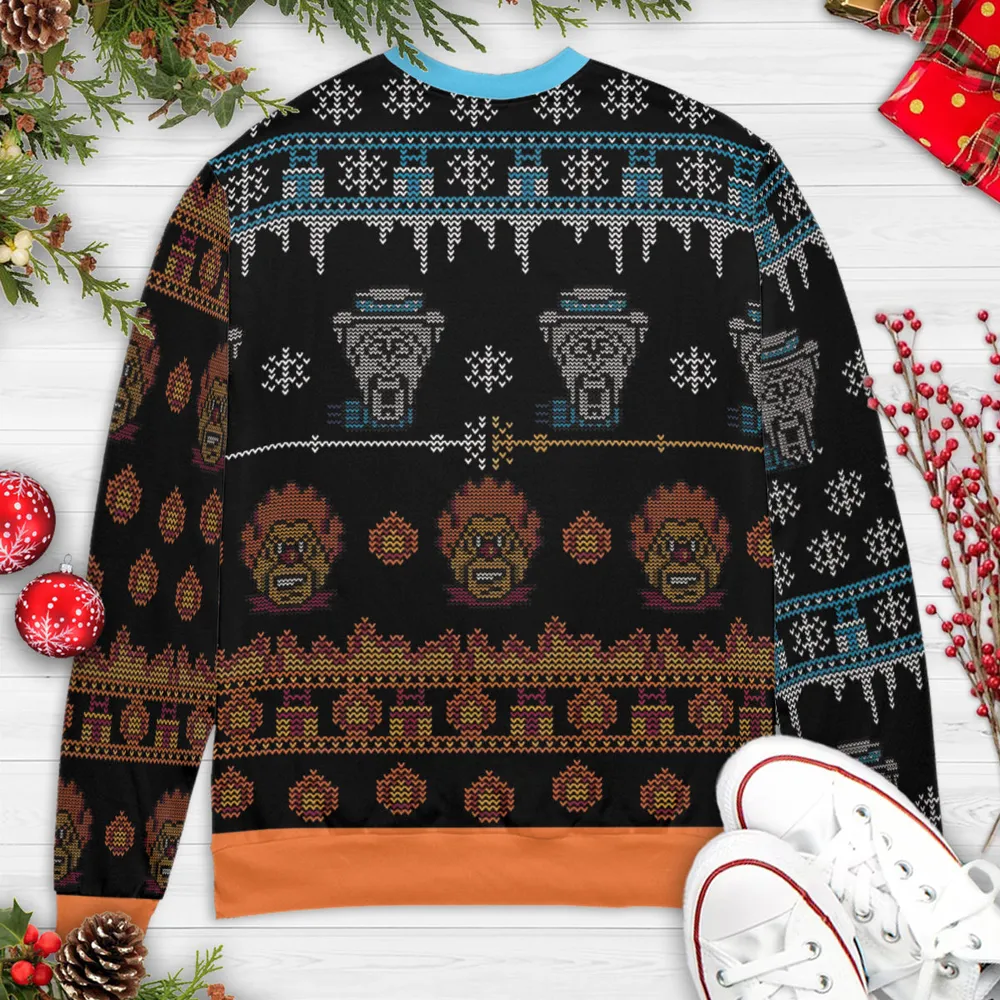 Snow And Heat A year without Santa Claus Ugly Christmas Sweatshirt - 4