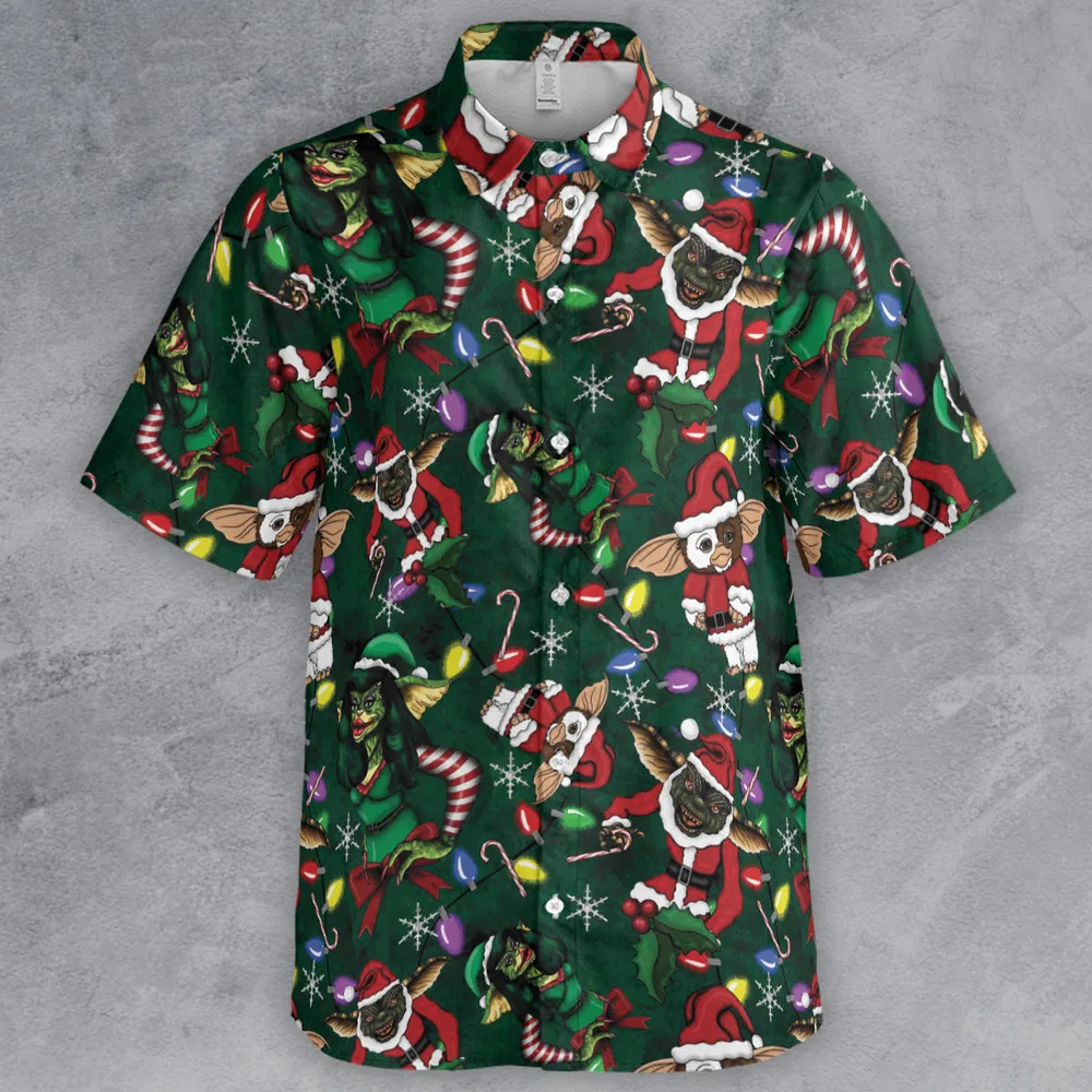 A Every Gremlin Christmas Button Down Shirt - 2