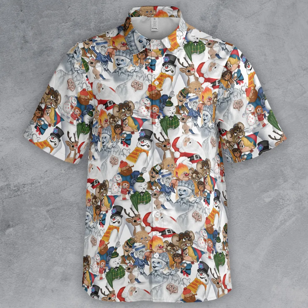 Winterfest Rankin' Bass StopMotion Characters Button Down Shirt - 2