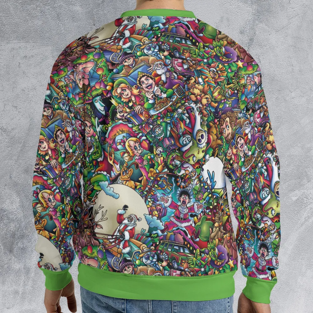 Xmas Movies Characters Collage All-over Print Sweatshirt - 2