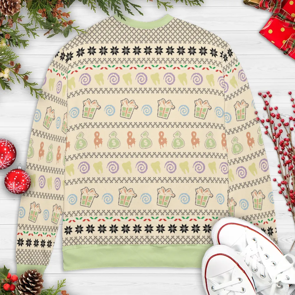 Cursedman HolidayHausen Wrestling Ugly Christmas Sweatshirt - 4