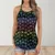 Rainbow Dice Pattern Criss Cross Tank Top - 2
