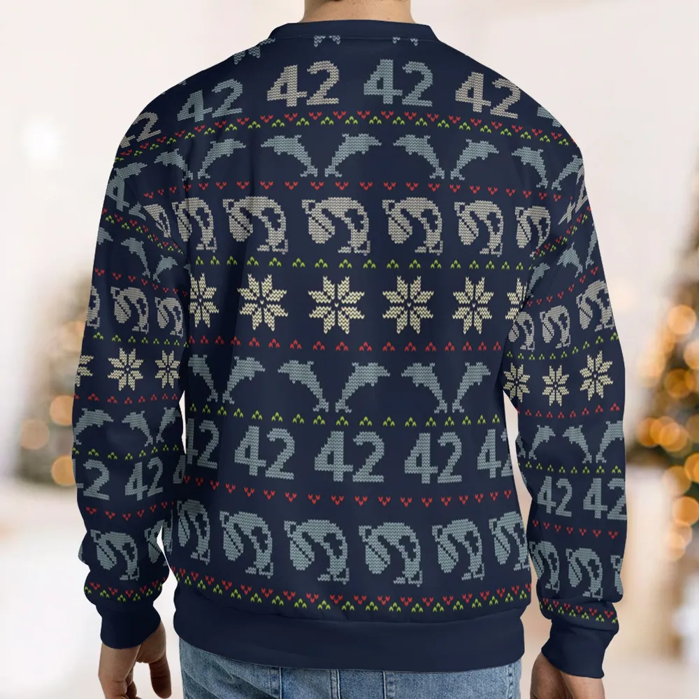 42 Marvin Don't Talk To Me  The Hitchhiker's Guide to the GalaxyUgly Christmas Sweatshirt - 2