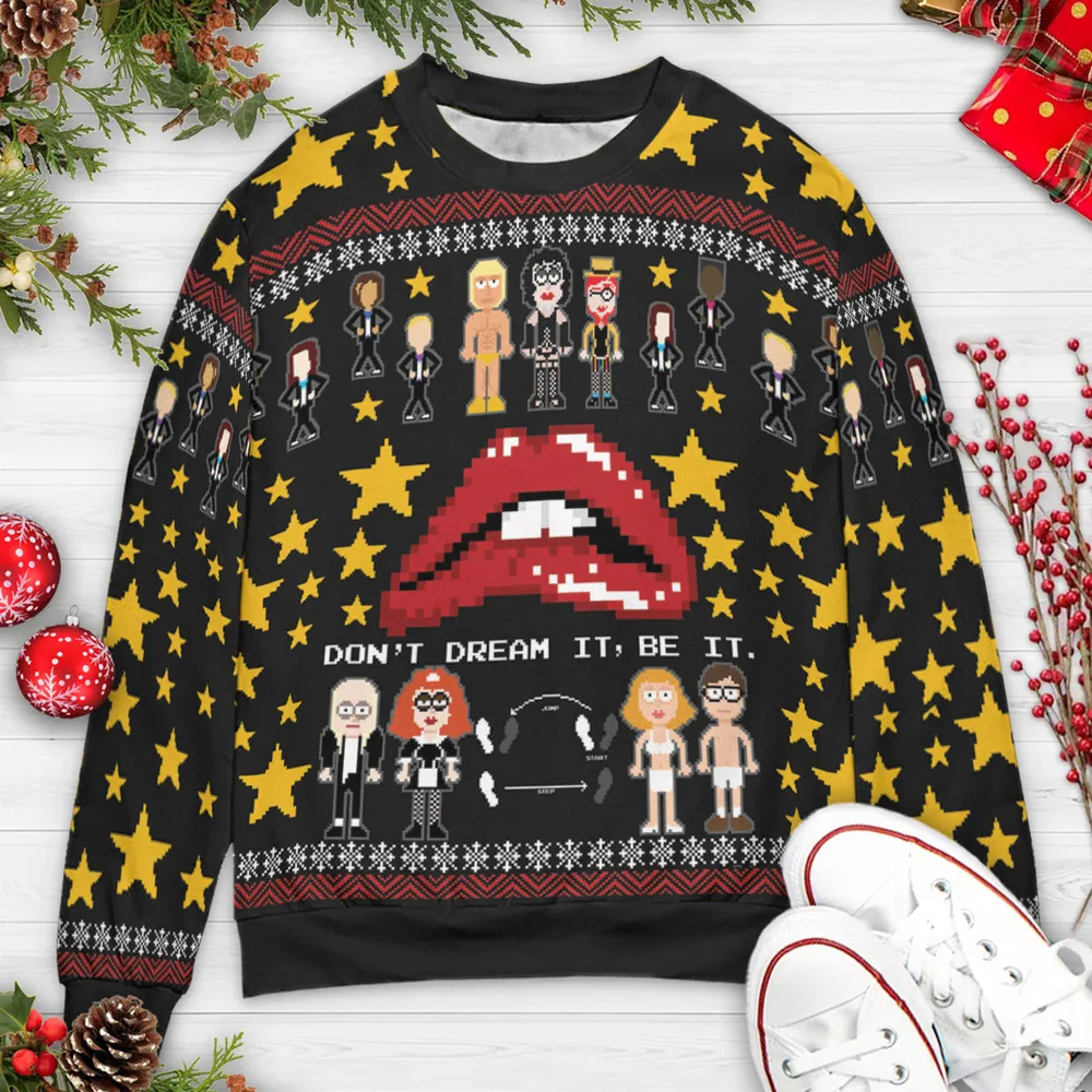 Rocky Horror Pixel Party Ugly Christmas Sweatshirt - 3