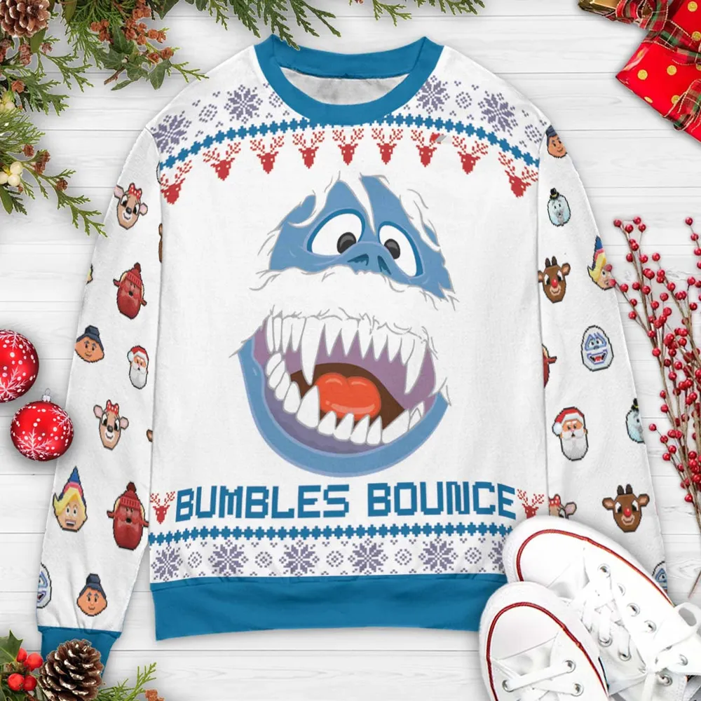 Bumbles Bounce Rudolph the Red-Nosed Reindeer Ugly Christmas Sweatshirt - 3