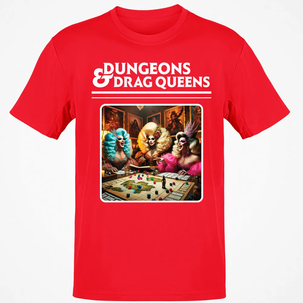 Dungeons & Drag Queens Classic Unisex T-Shirt - Red - 10