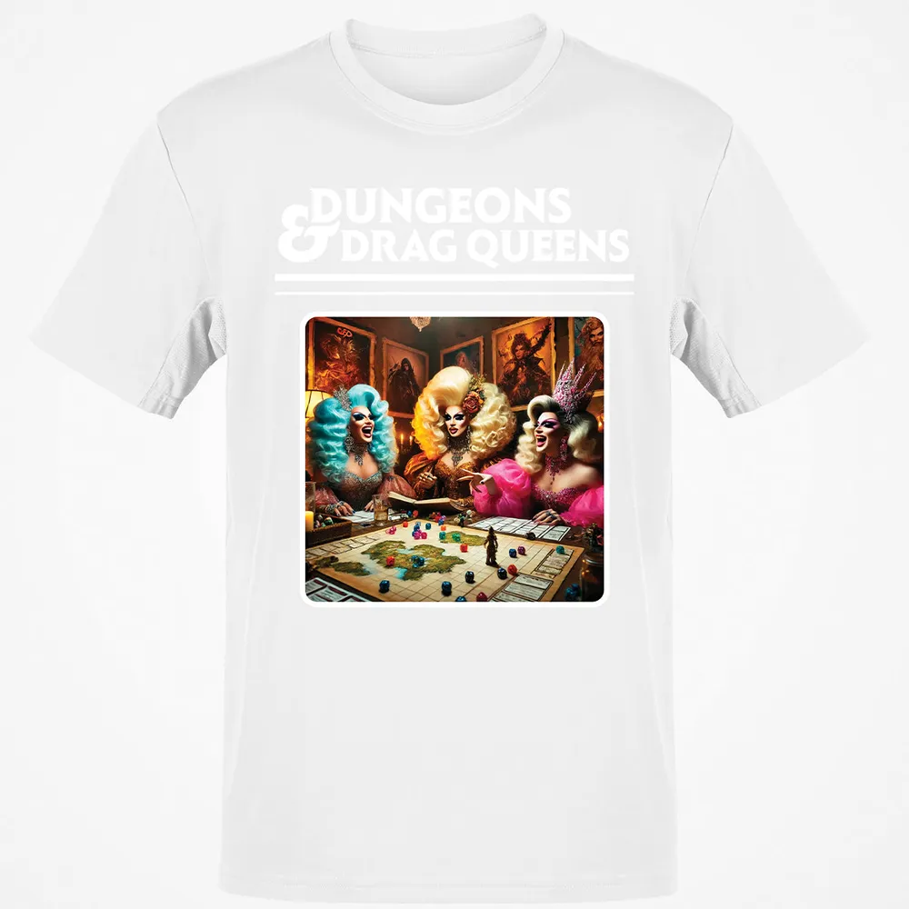 Dungeons & Drag Queens Classic Unisex T-Shirt - White - 12