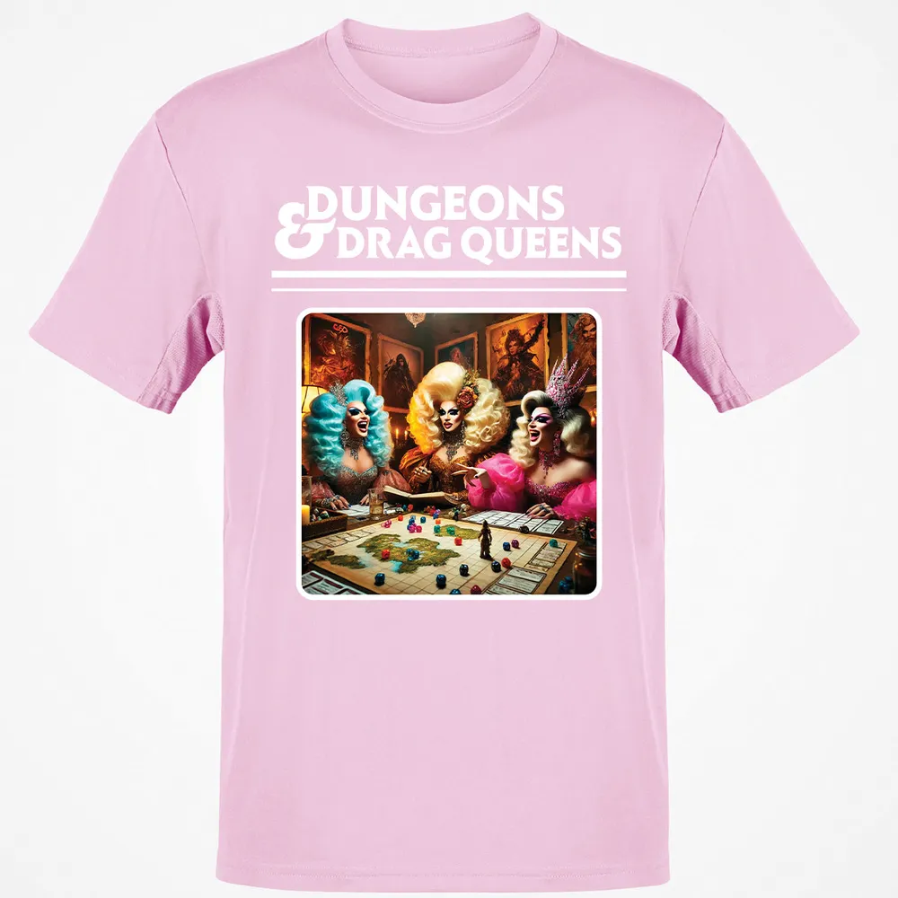 Dungeons & Drag Queens Classic Unisex T-Shirt - Light Pink - 5