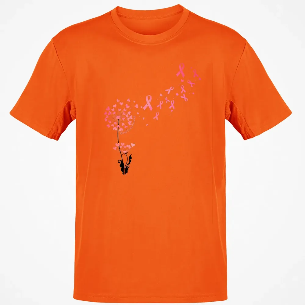 Flower Heart Dandelion Funny Breast Cancer Awareness Classic Unisex T-Shirt - 9