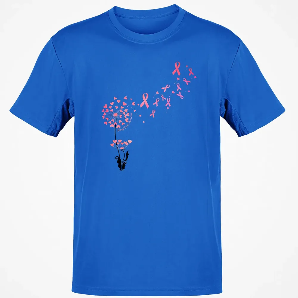 Flower Heart Dandelion Funny Breast Cancer Awareness Classic Unisex T-Shirt - 12