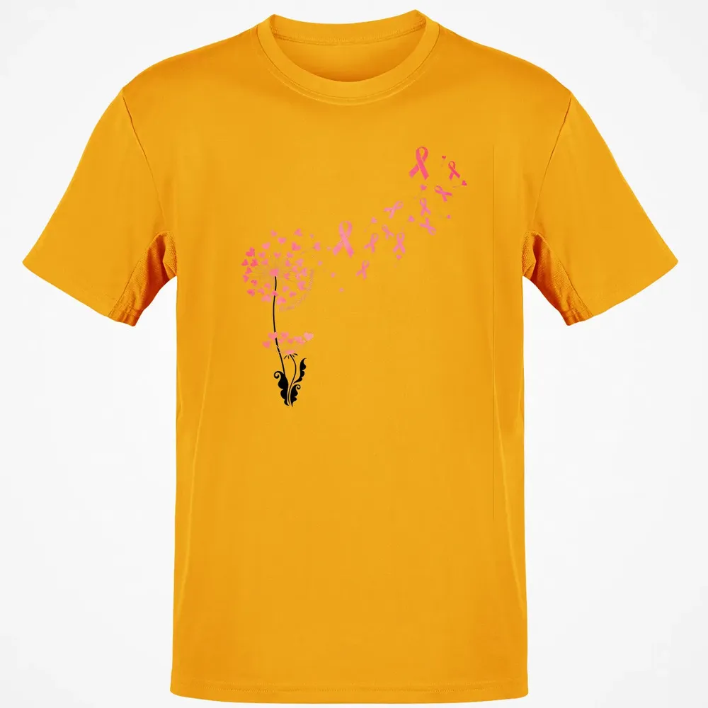 Flower Heart Dandelion Funny Breast Cancer Awareness Classic Unisex T-Shirt - 5