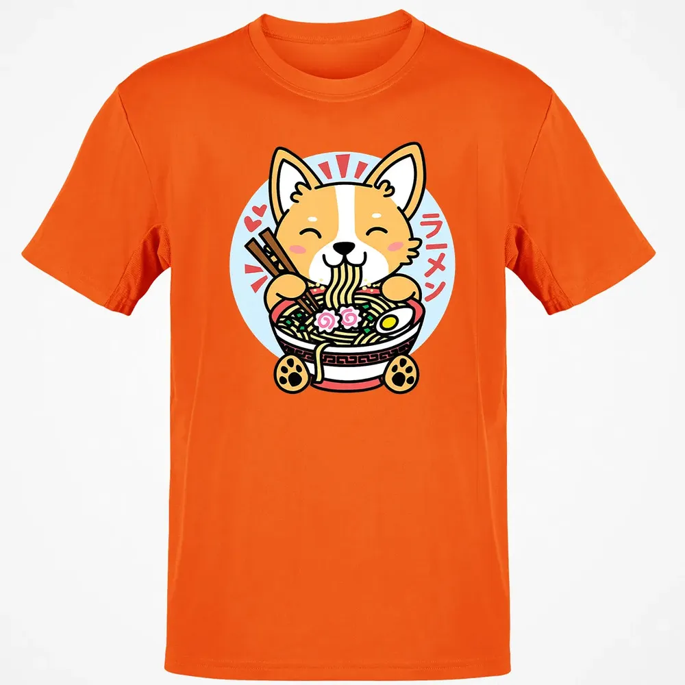 Kawaii Ramen  Cute Anime Dog Corgi Japanese Noodles Classic Unisex T-Shirt - 9