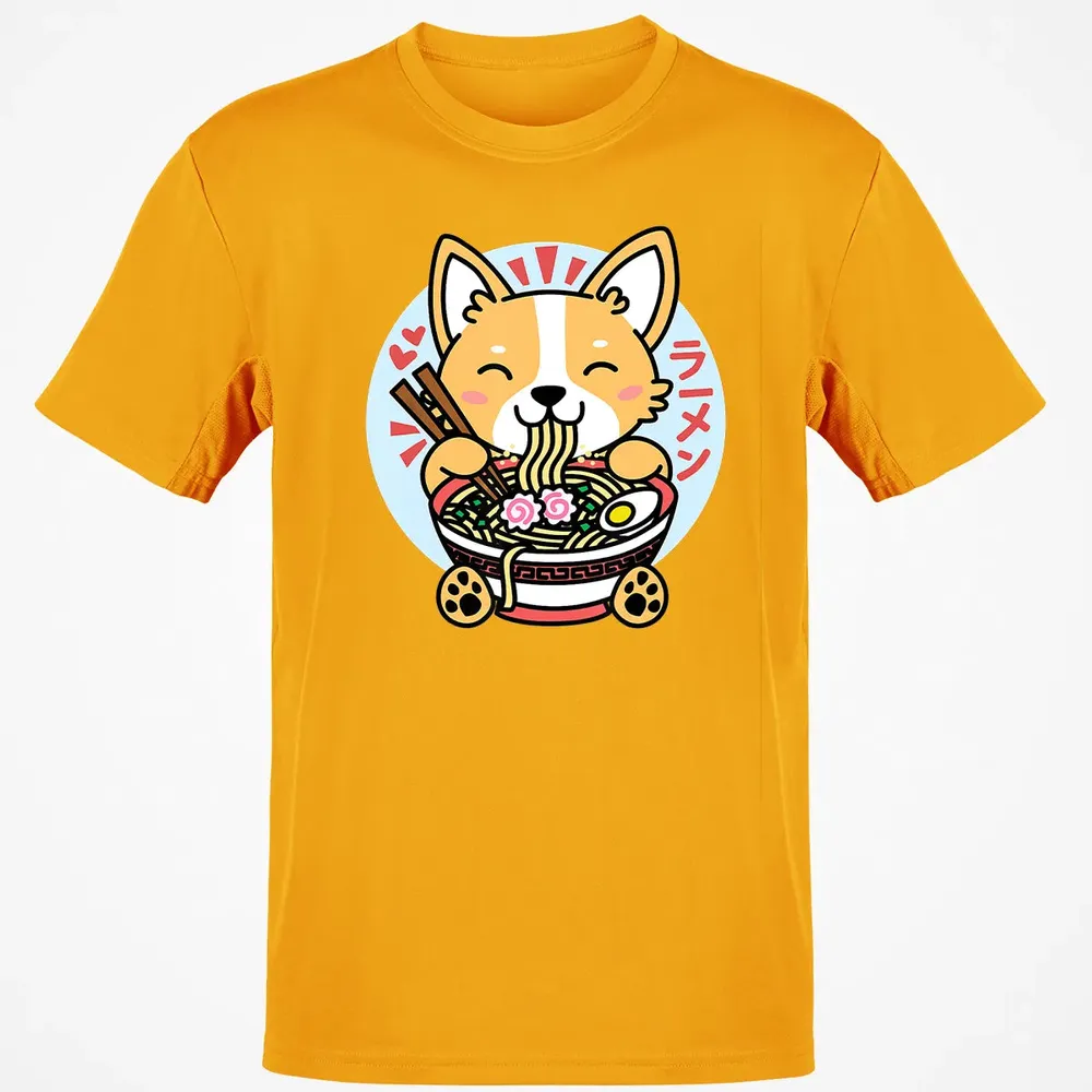 Kawaii Ramen  Cute Anime Dog Corgi Japanese Noodles Classic Unisex T-Shirt - 5