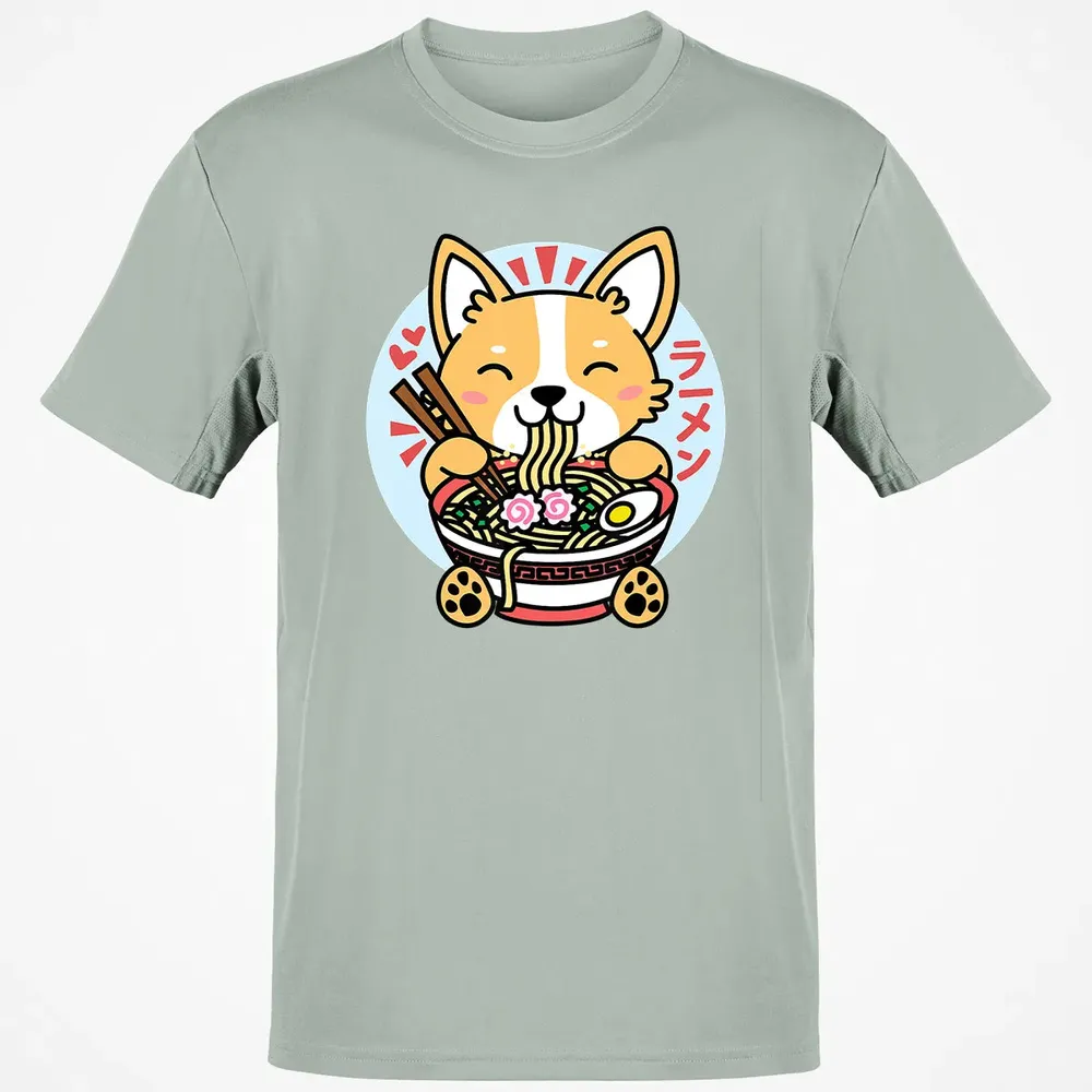 Kawaii Ramen  Cute Anime Dog Corgi Japanese Noodles Classic Unisex T-Shirt - 3
