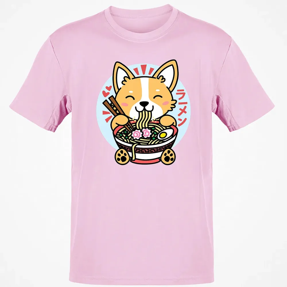 Kawaii Ramen  Cute Anime Dog Corgi Japanese Noodles Classic Unisex T-Shirt - 6