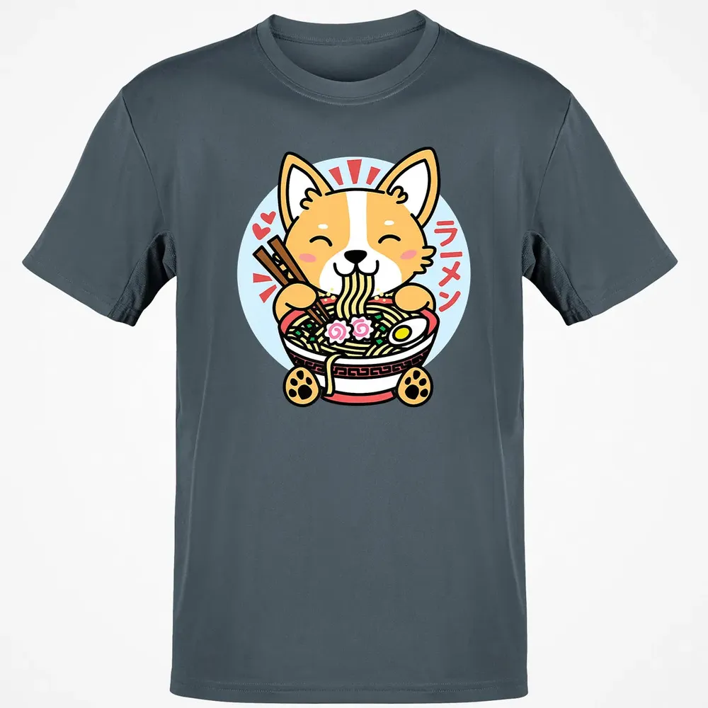 Kawaii Ramen  Cute Anime Dog Corgi Japanese Noodles Classic Unisex T-Shirt - 4