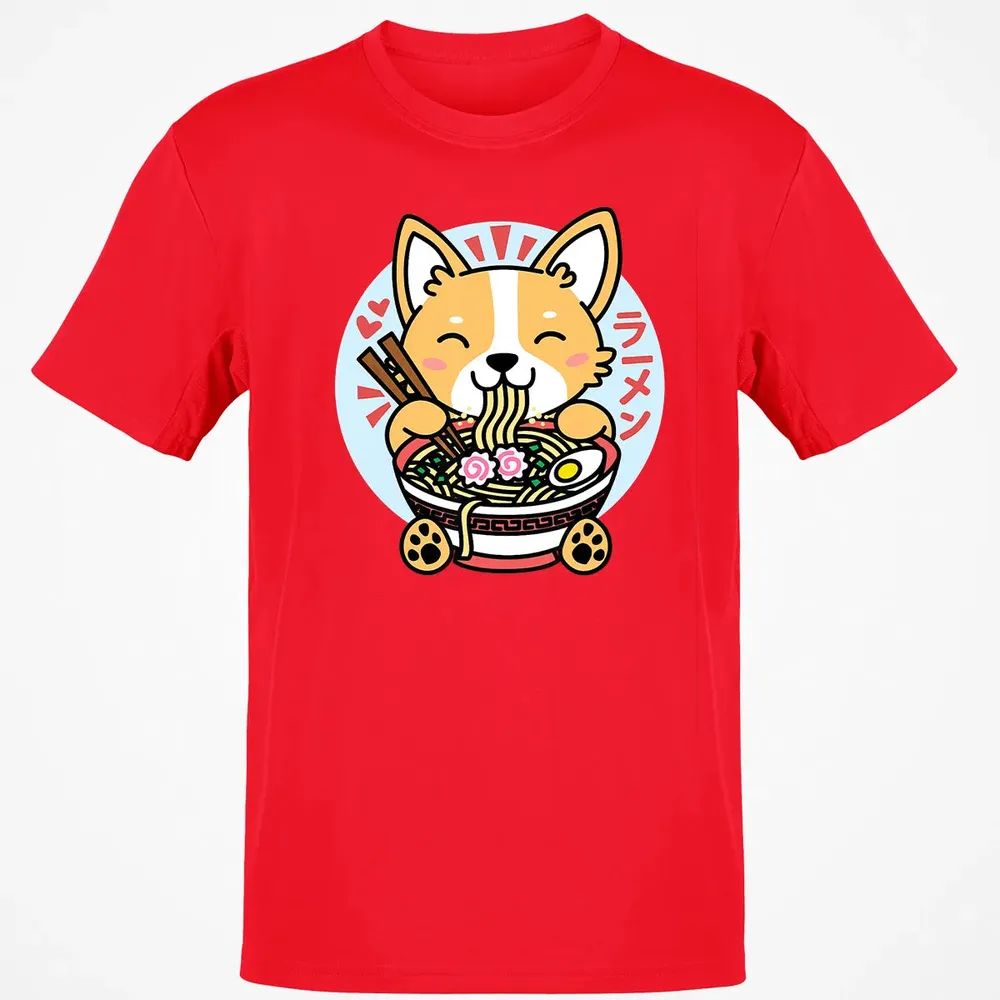 Kawaii Ramen  Cute Anime Dog Corgi Japanese Noodles Classic Unisex T-Shirt - 11
