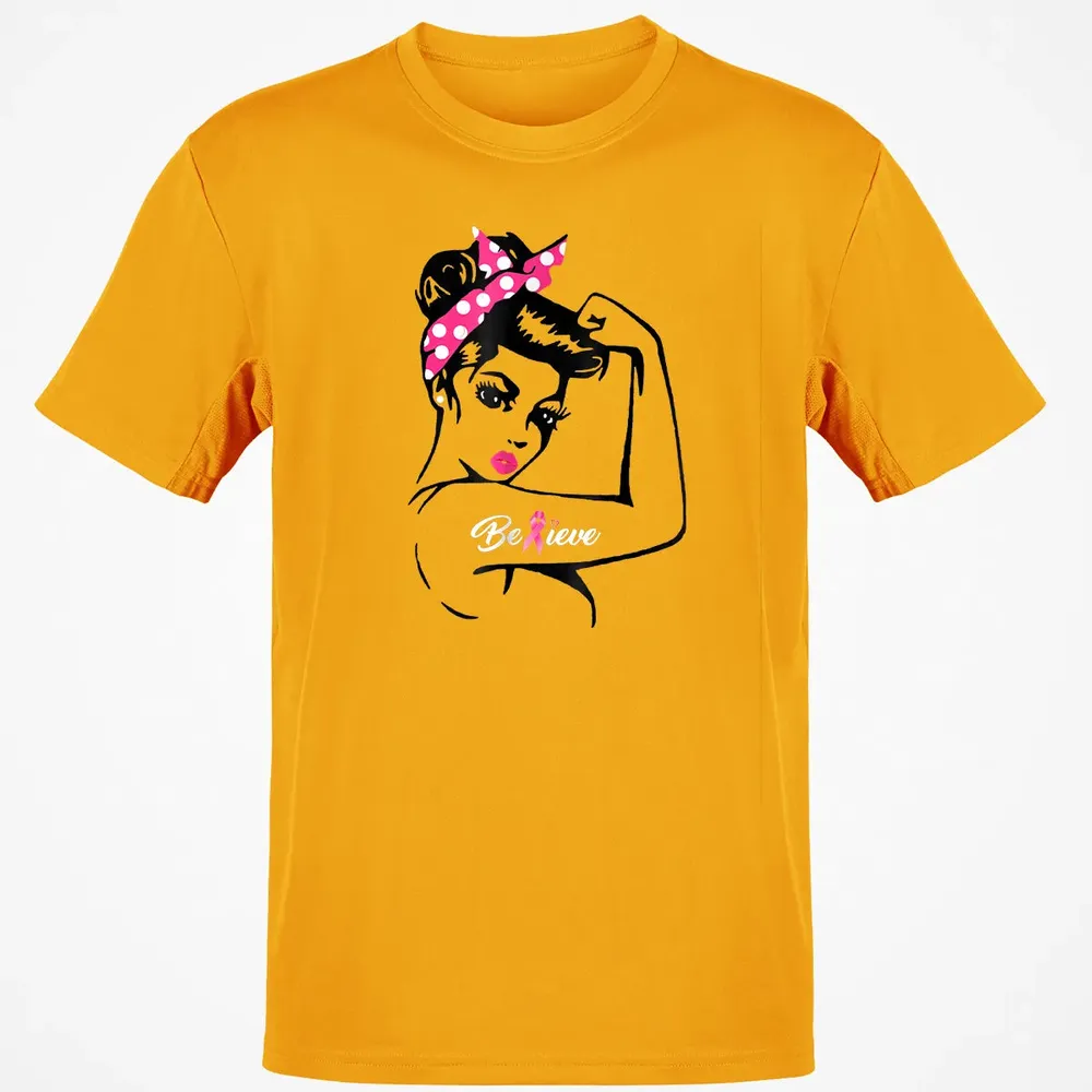 Breast Cancer Warrior T Awareness  Support Believe Classic Unisex T-Shirt - 5