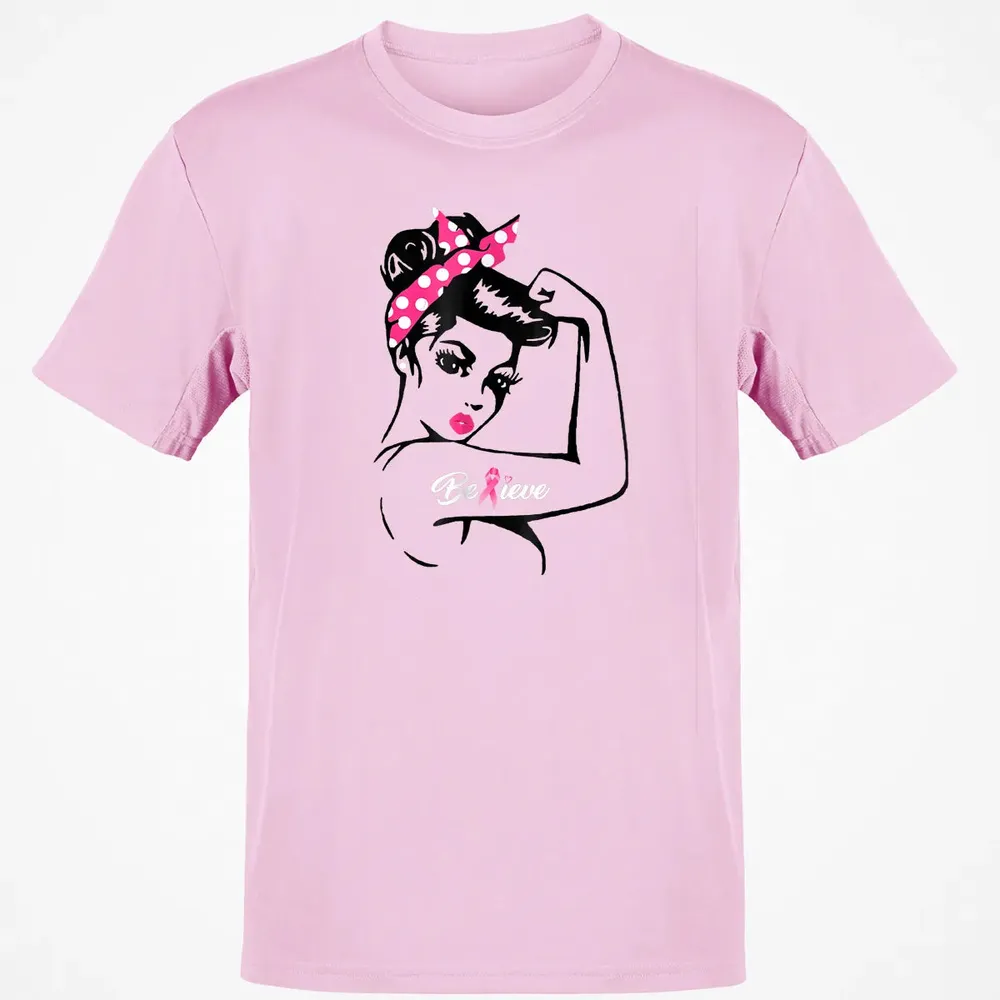 Breast Cancer Warrior T Awareness  Support Believe Classic Unisex T-Shirt - 6