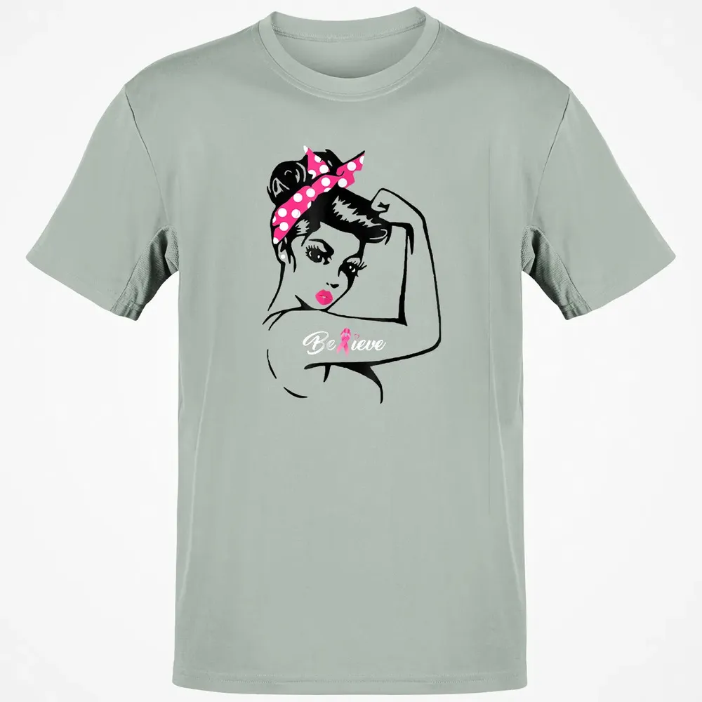 Breast Cancer Warrior T Awareness  Support Believe Classic Unisex T-Shirt - 3