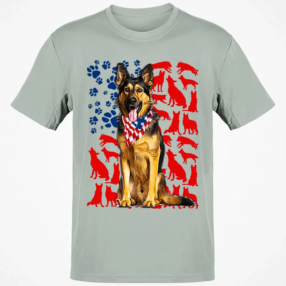 German Shepherd 4th of July Classic Unisex T-Shirt - 3
