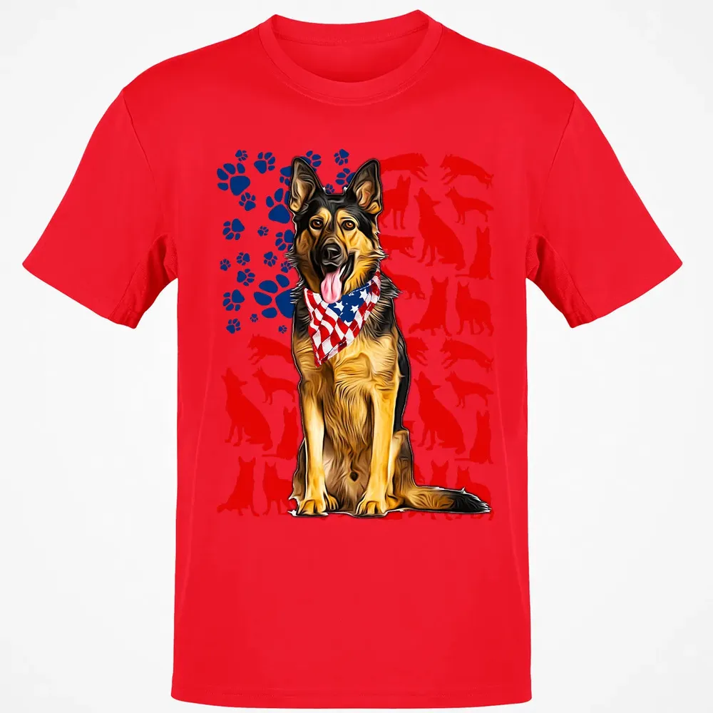 German Shepherd 4th of July Classic Unisex T-Shirt - 11