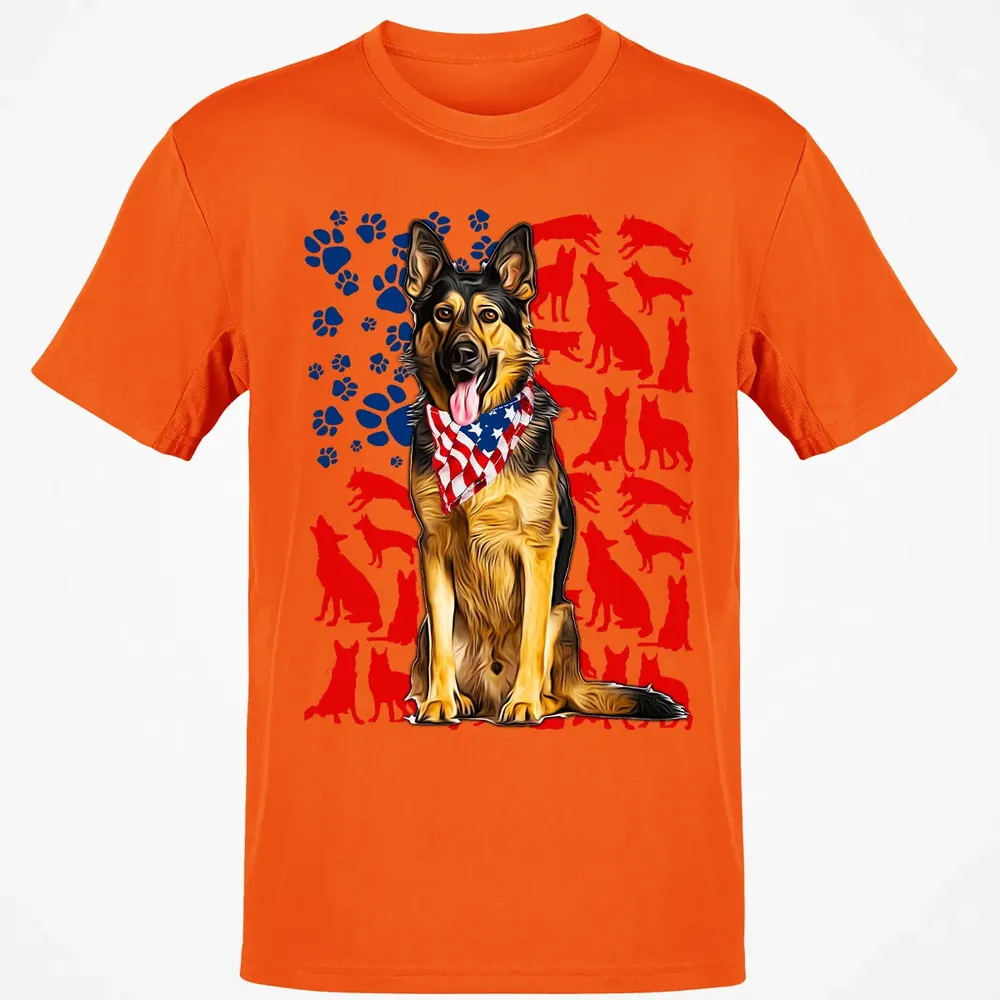 German Shepherd 4th of July Classic Unisex T-Shirt - 9