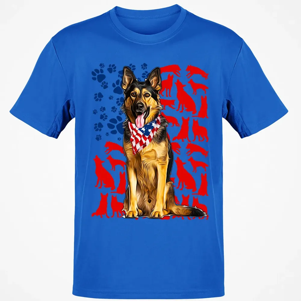 German Shepherd 4th of July Classic Unisex T-Shirt - 12