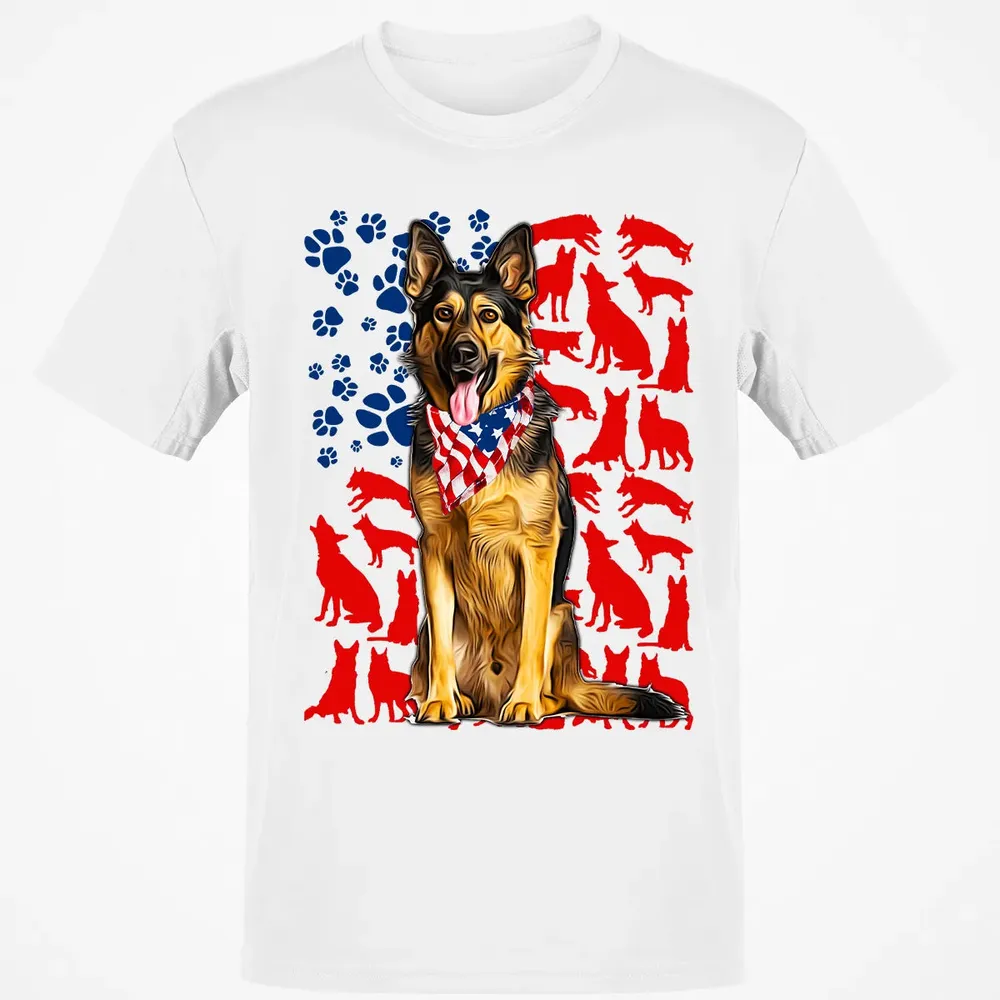 German Shepherd 4th of July Classic Unisex T-Shirt - 13