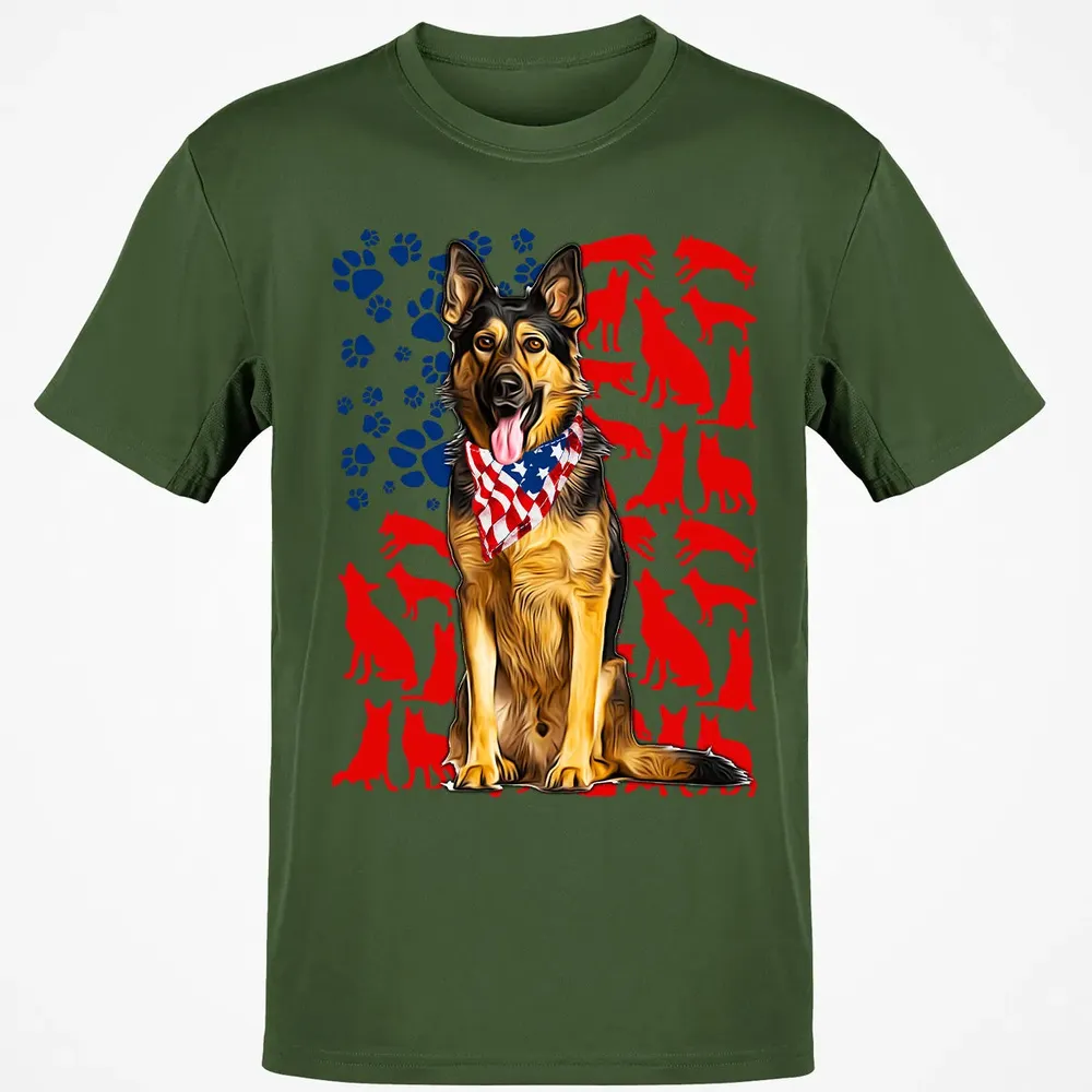 German Shepherd 4th of July Classic Unisex T-Shirt - 7