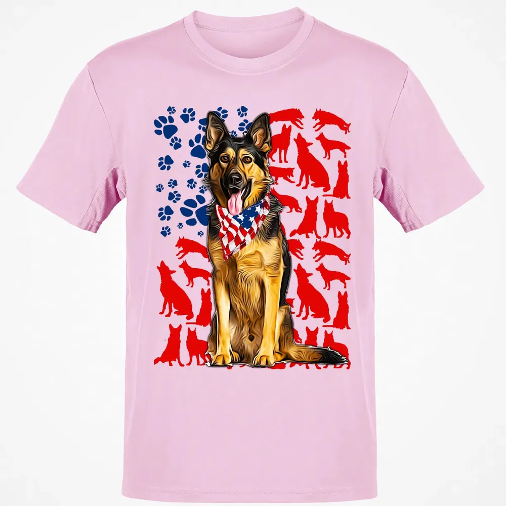 German Shepherd 4th of July Classic Unisex T-Shirt - 6