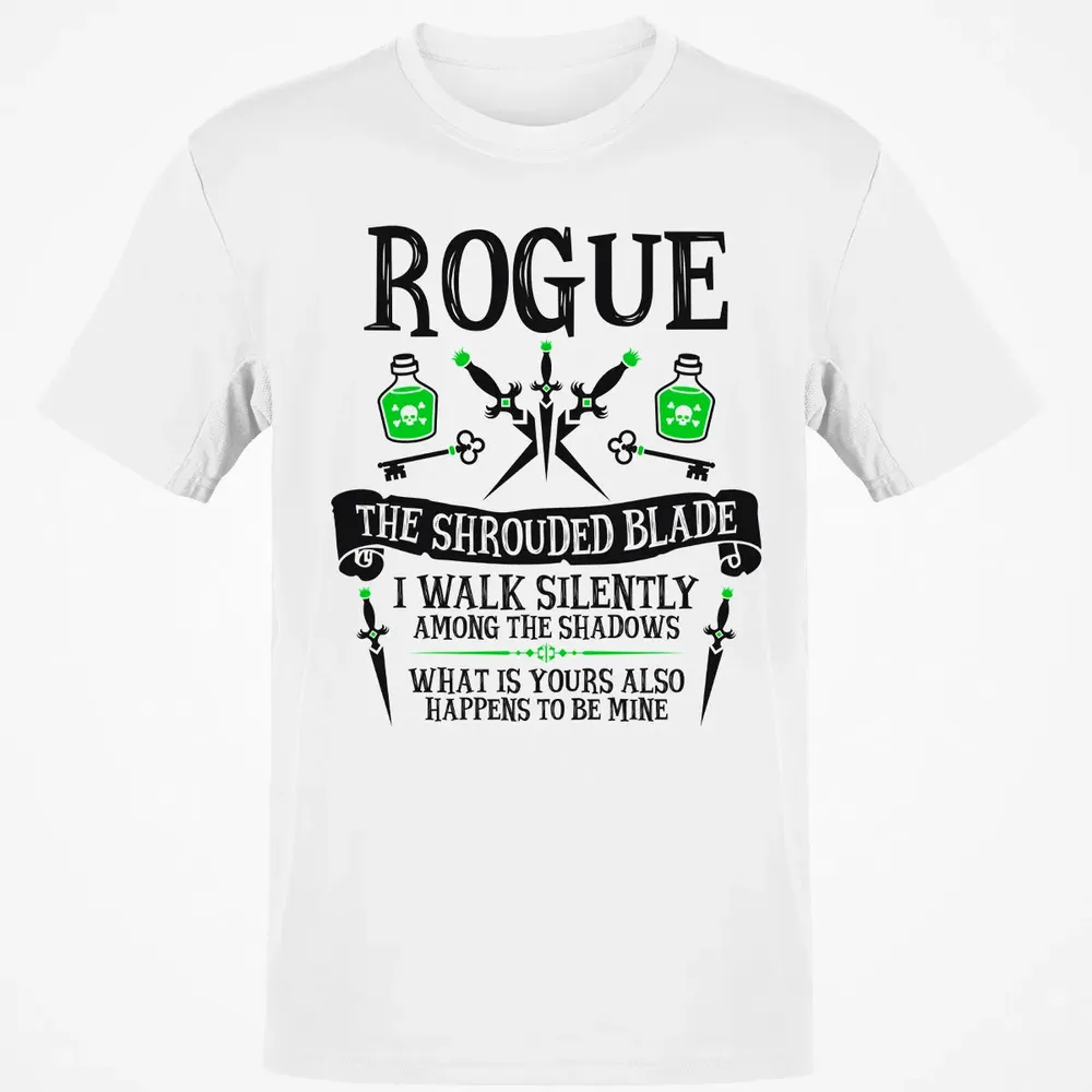 ROGUE, THE SHROUDED BLADE (Black Text) Classic Unisex T-Shirt - 13