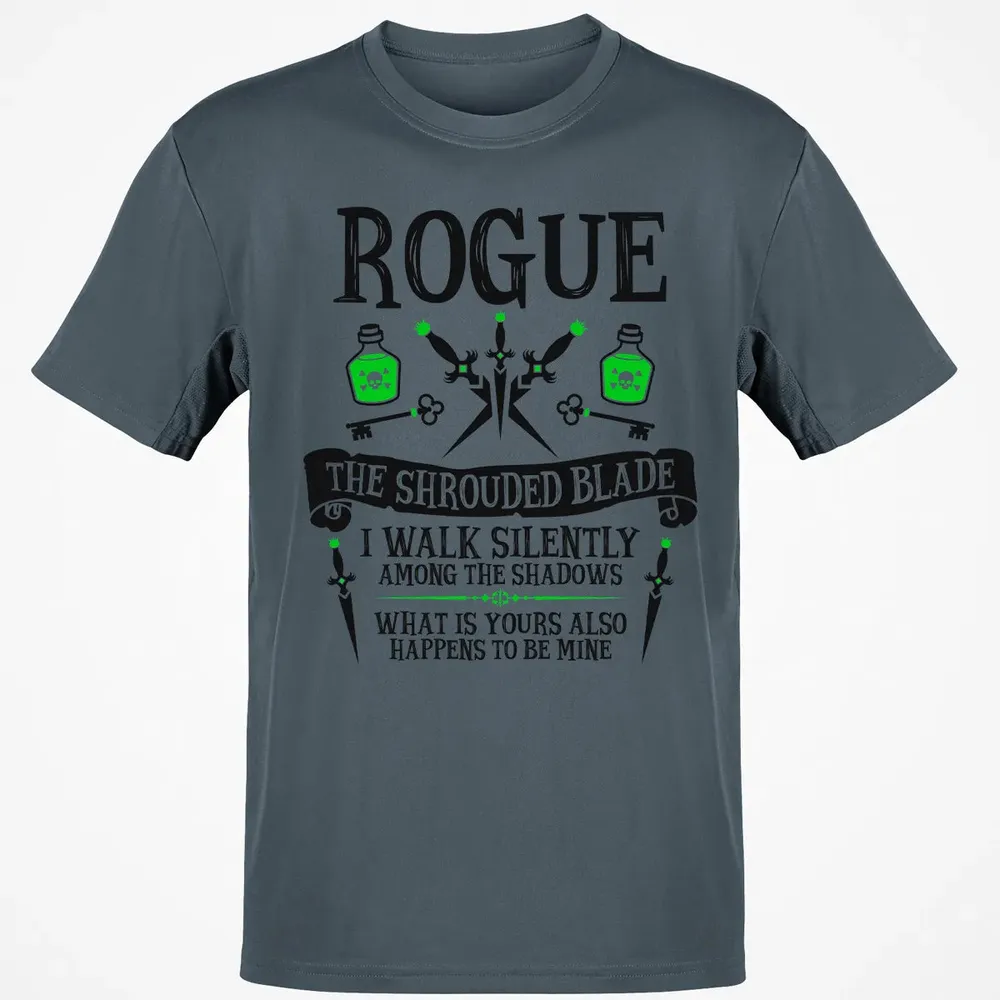 ROGUE, THE SHROUDED BLADE (Black Text) Classic Unisex T-Shirt - 4