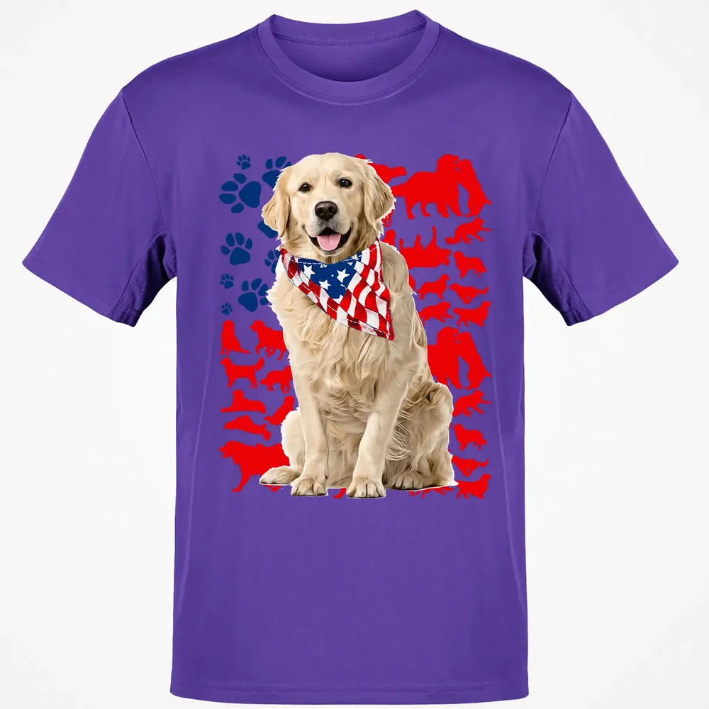 Golden Retriever 4th Of July Classic Unisex T-Shirt - 10