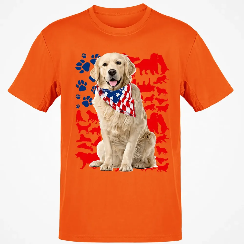 Golden Retriever 4th Of July Classic Unisex T-Shirt - 9