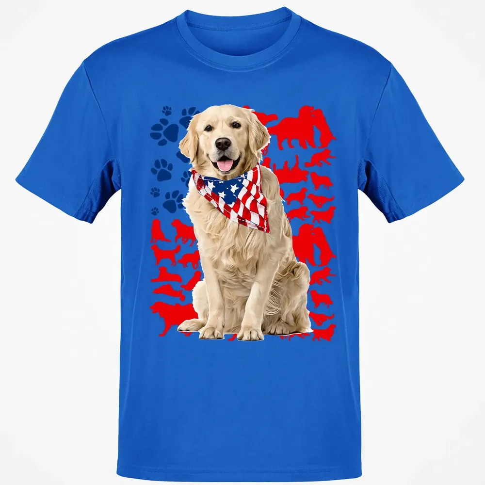 Golden Retriever 4th Of July Classic Unisex T-Shirt - 12