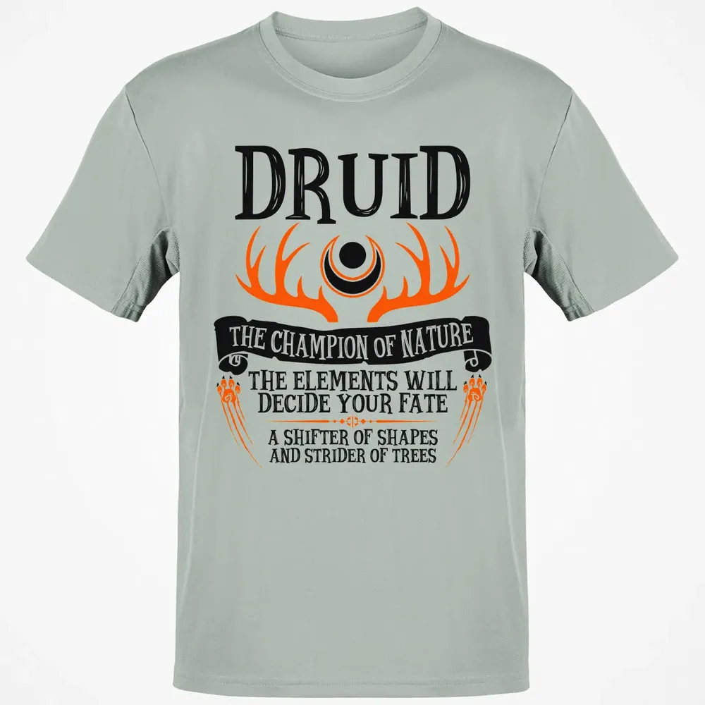 DRUID, THE CHAMPION OF NATURE  (Black) Classic Unisex T-Shirt - 3