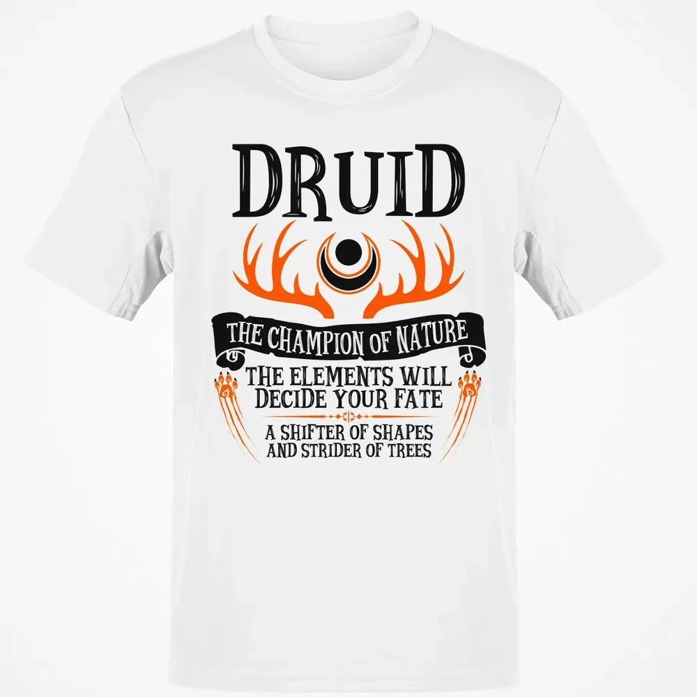 DRUID, THE CHAMPION OF NATURE  (Black) Classic Unisex T-Shirt - 13