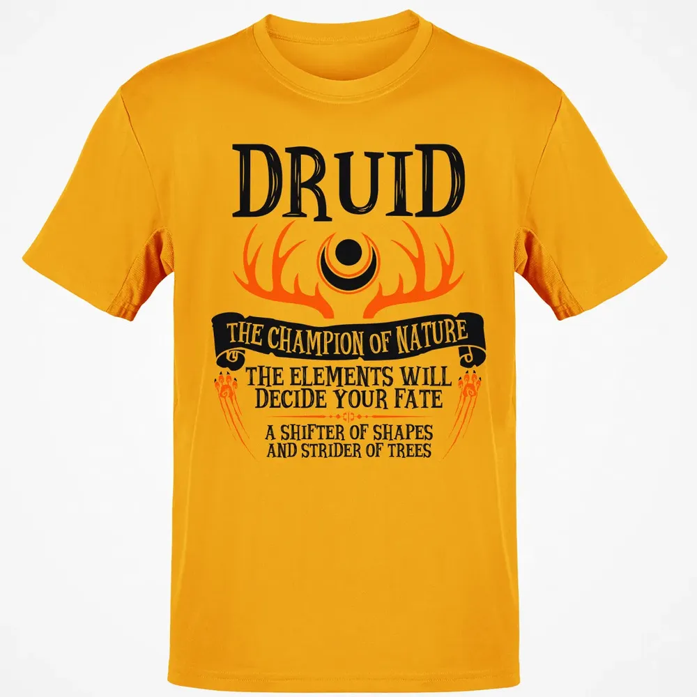 DRUID, THE CHAMPION OF NATURE  (Black) Classic Unisex T-Shirt - 5