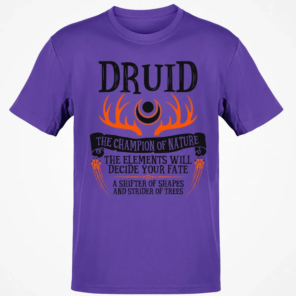 DRUID, THE CHAMPION OF NATURE  (Black) Classic Unisex T-Shirt - 10