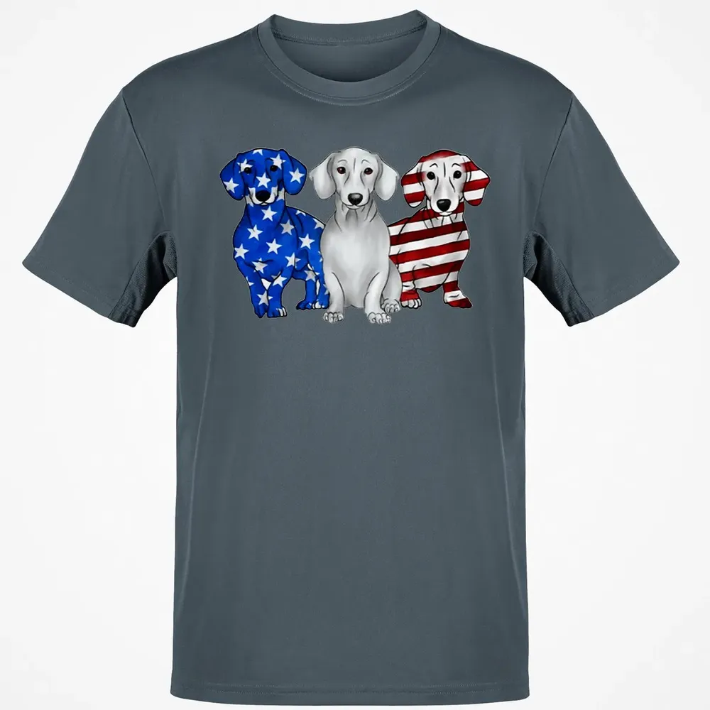Dachshund American Flag Classic Unisex T-Shirt - 4