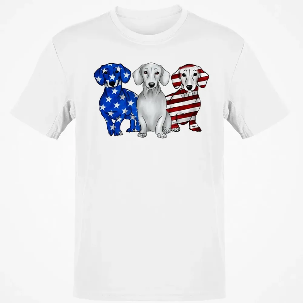 Dachshund American Flag Classic Unisex T-Shirt - 13
