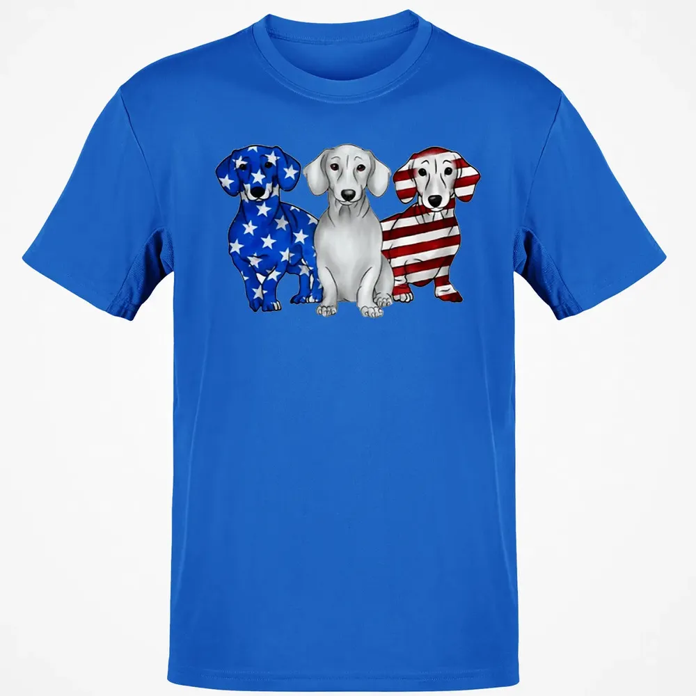 Dachshund American Flag Classic Unisex T-Shirt - 12